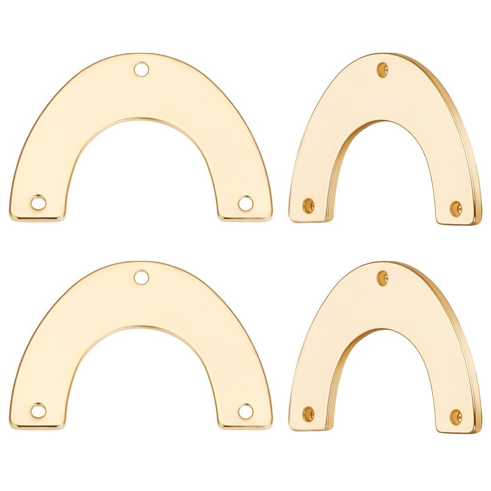 4016 1 Box 20Pcs Chandelier Component Links 18K Gold Plated Brass Arch Link